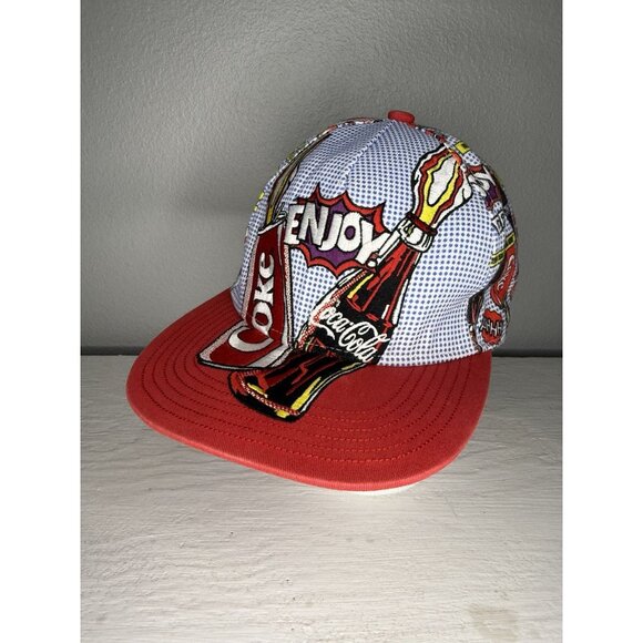 Coca-Cola “Enjoy Coke” Comic Print Snapback Hat by Concept One Accessories - Picture 4 of 8